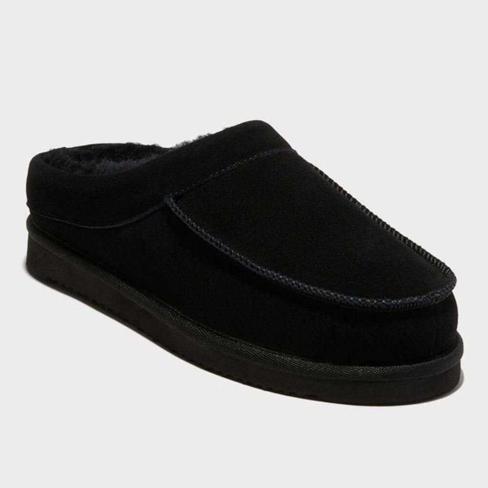 DEARFOAMS COZY COMFORT BLACK SLIP-ON LOAFERS